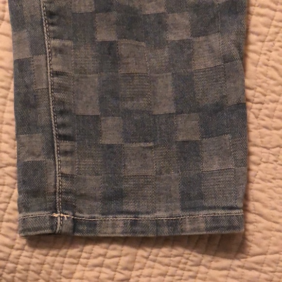 Current/Elliott The Fling slim boyfriend jeans in plaid check weave - Picture 10 of 11